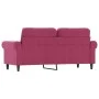 Sofá de 2 plazas de terciopelo rojo tinto 140 cm de , Sofás - Ref: Foro24-359533, Precio: 271,16 €, Descuento: %