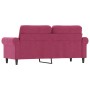 Sofá de 2 plazas de terciopelo rojo tinto 140 cm de , Sofás - Ref: Foro24-359533, Precio: 276,34 €, Descuento: %