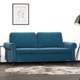 Sofá de 2 plazas terciopelo azul 140 cm de , Sofás - Ref: Foro24-359538, Precio: 251,06 €, Descuento: %