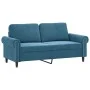 Sofá de 2 plazas terciopelo azul 140 cm by , Sofas - Ref: Foro24-359538, Price: 251,06 €, Discount: %