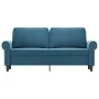Sofá de 2 plazas terciopelo azul 140 cm by , Sofas - Ref: Foro24-359538, Price: 251,06 €, Discount: %