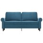 Sofá de 2 plazas terciopelo azul 140 cm de , Sofás - Ref: Foro24-359538, Precio: 252,72 €, Descuento: %