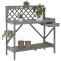 Banco para macetas con enrejado madera maciza de abeto gris de , Soportes para macetas - Ref: Foro24-368430, Precio: 105,50 €...