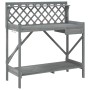 Banco para macetas con enrejado madera maciza de abeto gris de , Soportes para macetas - Ref: Foro24-368430, Precio: 105,50 €...