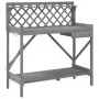 Banco para macetas con enrejado madera maciza de abeto gris de , Soportes para macetas - Ref: Foro24-368430, Precio: 103,68 €...