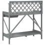 Banco para macetas con enrejado madera maciza de abeto gris de , Soportes para macetas - Ref: Foro24-368430, Precio: 105,50 €...