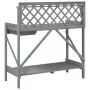 Banco para macetas con enrejado madera maciza de abeto gris de , Soportes para macetas - Ref: Foro24-368430, Precio: 103,68 €...