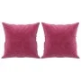 Sofá de 2 plazas con cojines terciopelo rojo tinto 120 cm de , Sofás - Ref: Foro24-3200939, Precio: 276,11 €, Descuento: %