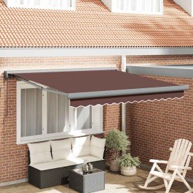 Toldo retráctil automático burdeos 300x250 cm en Toldos | Comprar online en Foru.es