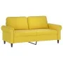 Juego de sofás con cojines 3 piezas terciopelo amarillo de , Sofás - Ref: Foro24-3202246, Precio: 503,66 €, Descuento: %