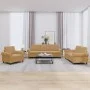 Brown velvet 3-piece sofa set with cushions by , Sofas - Ref: Foro24-3202177, Price: 721,75 €, Discount: %