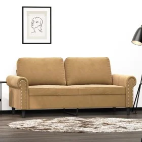 Sofá de 2 plazas terciopelo marrón 140 cm de , Sofás - Ref: Foro24-359536, Precio: 235,45 €, Descuento: %