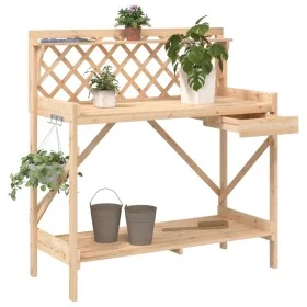 Solid Fir Wood Trellis Potting Bench by , Pot stands - Ref: Foro24-368428, Price: 61,66 €, Discount: %