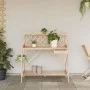 Banco para macetas con enrejado de madera maciza de abeto de , Soportes para macetas - Ref: Foro24-368428, Precio: 61,66 €, D...