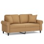Sofá de 2 plazas con cojines terciopelo marrón 140 cm de , Sofás - Ref: Foro24-3200952, Precio: 254,12 €, Descuento: %