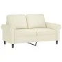 Juego de sofás con cojines 2 piezas terciopelo crema de , Sofás - Ref: Foro24-3202218, Precio: 478,76 €, Descuento: %