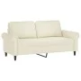 Juego de sofás con cojines 2 piezas terciopelo crema de , Sofás - Ref: Foro24-3202218, Precio: 478,76 €, Descuento: %