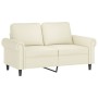 Juego de sofás con cojines 2 piezas terciopelo crema de , Sofás - Ref: Foro24-3202258, Precio: 547,88 €, Descuento: %