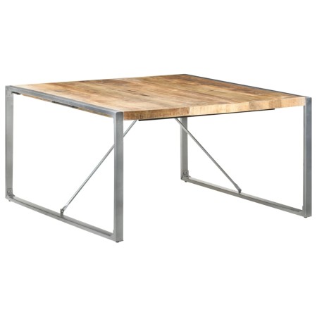 Mesa de comedor madera de mango rugosa 140x140x75 cm en Mesas de comedor | Comprar online en Foru.es