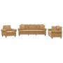Juego de sofás con cojines 3 piezas terciopelo marrón de , Sofás - Ref: Foro24-3202197, Precio: 760,63 €, Descuento: %