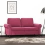 Sofá de 2 plazas de terciopelo rojo tinto 120 cm de , Sofás - Ref: Foro24-359523, Precio: 263,74 €, Descuento: %