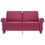 Sofá de 2 plazas de terciopelo rojo tinto 120 cm de , Sofás - Ref: Foro24-359523, Precio: 263,74 €, Descuento: %