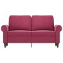 Sofá de 2 plazas de terciopelo rojo tinto 120 cm de , Sofás - Ref: Foro24-359523, Precio: 268,75 €, Descuento: %