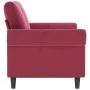 Sofá de 2 plazas de terciopelo rojo tinto 120 cm de , Sofás - Ref: Foro24-359523, Precio: 263,74 €, Descuento: %