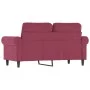 Sofá de 2 plazas de terciopelo rojo tinto 120 cm de , Sofás - Ref: Foro24-359523, Precio: 263,74 €, Descuento: %