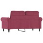 Sofá de 2 plazas de terciopelo rojo tinto 120 cm de , Sofás - Ref: Foro24-359523, Precio: 268,75 €, Descuento: %
