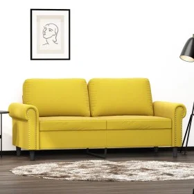2-seater yellow velvet sofa 140 cm by , Sofas - Ref: Foro24-359535, Price: 218,76 €, Discount: %