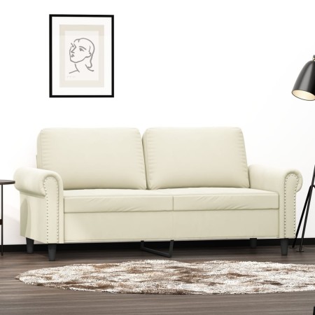 Sofá de 2 plazas terciopelo color crema 140 cm de , Sofás - Ref: Foro24-359537, Precio: 264,03 €, Descuento: %