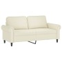 Sofá de 2 plazas terciopelo color crema 140 cm de , Sofás - Ref: Foro24-359537, Precio: 264,03 €, Descuento: %