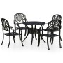 Mesa y sillas de bistró 5 piezas aluminio fundido negro de , Conjuntos de jardín - Ref: Foro24-3070602, Precio: 1,00 €, Descu...