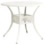 Mesa de jardín aluminio fundido blanco 90x90x74 cm de , Mesas de jardín - Ref: Foro24-315587, Precio: 221,36 €, Descuento: %