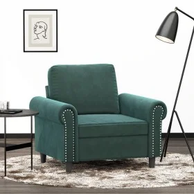 Sillón de terciopelo verde oscuro 60 cm de , Sofás - Ref: Foro24-359511, Precio: 161,32 €, Descuento: %