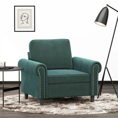 Sillón de terciopelo verde oscuro 60 cm de , Sofás - Ref: Foro24-359511, Precio: 161,32 €, Descuento: %