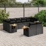Set de sofás de jardín 8 piezas y cojines ratán sintético negro de , Conjuntos de jardín - Ref: Foro24-3227126, Precio: 587,0...