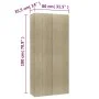 Mueble zapatero madera contrachapada color roble 80x35,5x180 cm de vidaXL, Zapateros y organizadores de calzado - Ref: Foro24...