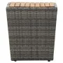 Mesa de centro ratán PE y madera de acacia gris 41,5x41,5x43 cm de vidaXL, Mesas de jardín - Ref: Foro24-46198, Precio: 63,45...