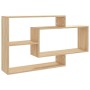 Estantes pared madera contrachapada color roble 104x20x58,5 cm de vidaXL, Estantes y estanterías - Ref: Foro24-800327, Precio...