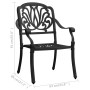 Sillas de jardín 2 unidades aluminio fundido negro de , Sillas de jardín - Ref: Foro24-315568, Precio: 376,13 €, Descuento: %