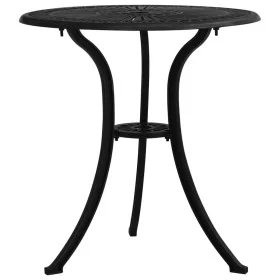 Mesa de jardín aluminio fundido negro 62x62x65 cm de , Mesas de jardín - Ref: Foro24-315580, Precio: 86,96 €, Descuento: %