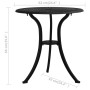 Mesa de jardín aluminio fundido negro 62x62x65 cm de , Mesas de jardín - Ref: Foro24-315580, Precio: 103,46 €, Descuento: %