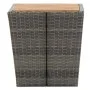 Mesa de centro ratán PE y madera de acacia gris 41,5x41,5x43 cm de vidaXL, Mesas de jardín - Ref: Foro24-46198, Precio: 63,45...