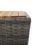 Mesa de centro ratán PE y madera de acacia gris 41,5x41,5x43 cm de vidaXL, Mesas de jardín - Ref: Foro24-46198, Precio: 63,45...