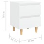 Mesita de noche patas de madera pino maciza blanco 40x35x50cm de vidaXL, Mesitas de noche - Ref: Foro24-805851, Precio: 47,63...