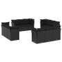 Set de sofás de jardín 12 piezas cojines ratán sintético negro de , Conjuntos de jardín - Ref: Foro24-3249164, Precio: 914,89...