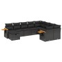 Set de sofás de jardín 10 pzas cojines ratán sintético negro de , Conjuntos de jardín - Ref: Foro24-3227154, Precio: 629,36 €...