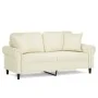Sofá de 2 plazas con cojines terciopelo color crema 140 cm de , Sofás - Ref: Foro24-3200953, Precio: 270,86 €, Descuento: %